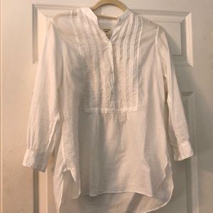 100% cotton white peasant blouse